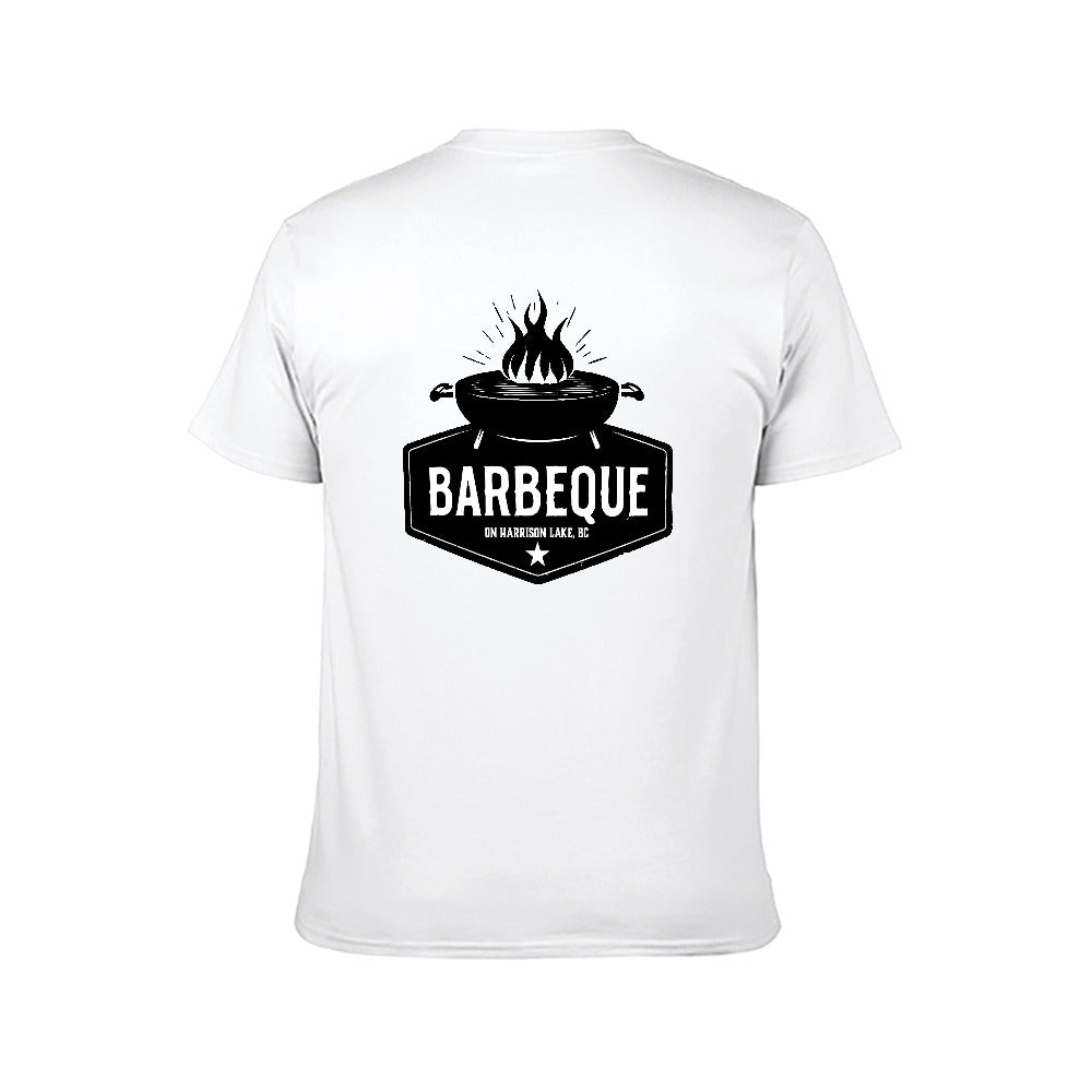 New 150g Men's  Short Sleeve T-shirt | Barbeque on Harrison Lake | White