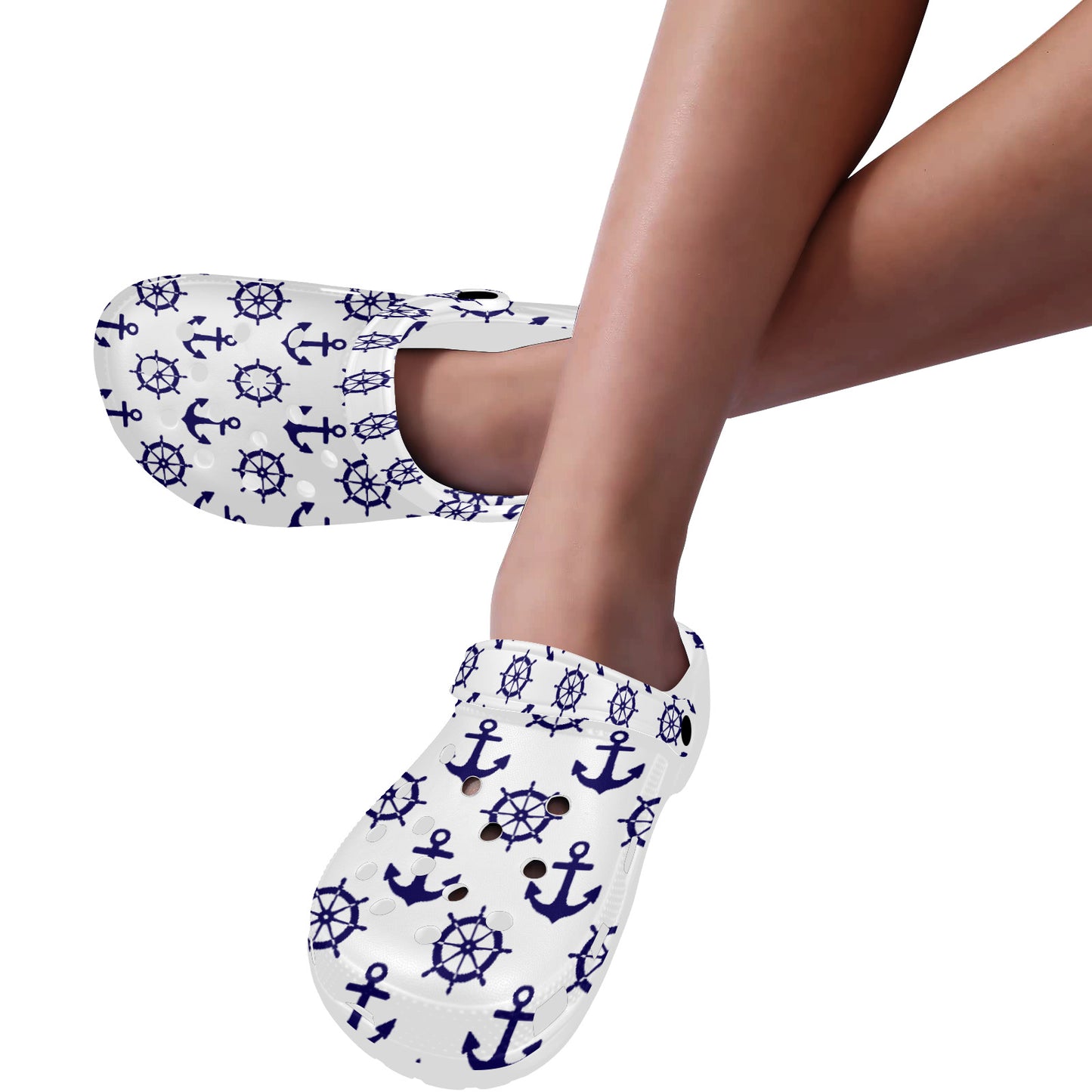 Custom Print Adults Clogs | White