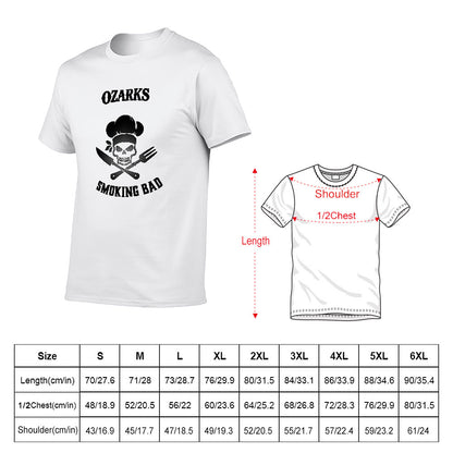 New 150g Men's  Short Sleeve T-shirt | Smoking Bad  White