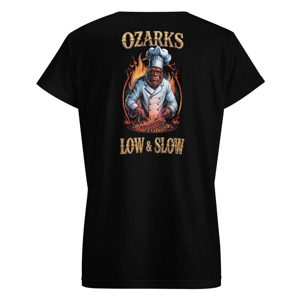 Women V-neck short sleeve T-shirt | Sasquatch Low & Slow